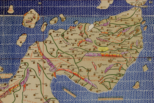 Mapa de la Península Ibérica de Al-Edrisi