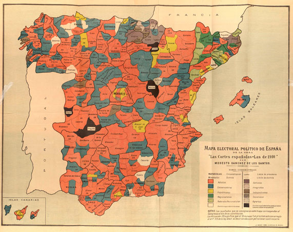 Mapa distritos 1910