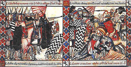Batalla de las Navas de Tolosa (miniatura de las Cantigas de Santa María).